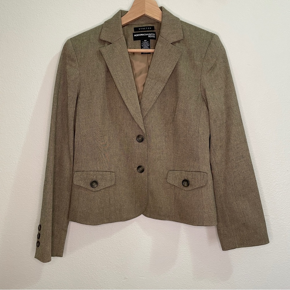 Norton McNaughton Petites Stretch Wool Blend Blazer